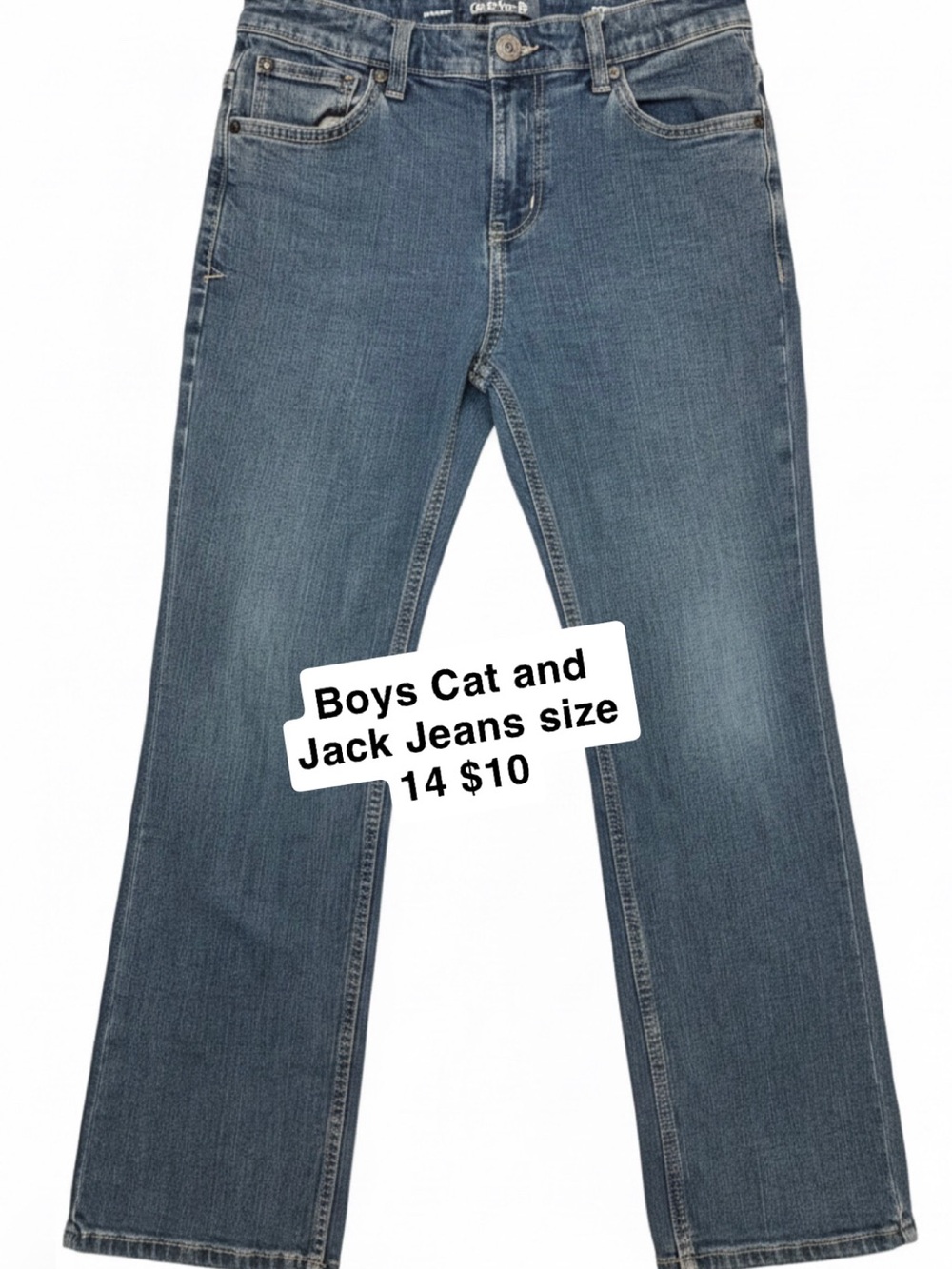 Cat & Jack Boys Straight-Leg Jeans in Medium Blue